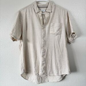 7 Diamonds Light Tan Casual Button Down Shirt - Size Large